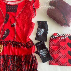 Red Descendants Costume Outfit Set
